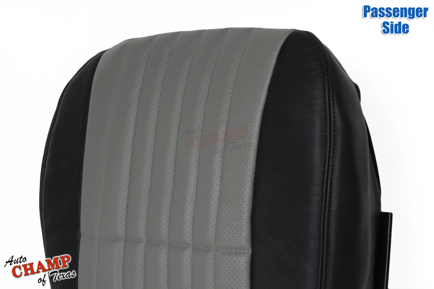 genuine replacement passenger bottom seat cover leather black gray chevy camaro 2002