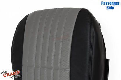 genuine replacement passenger bottom seat cover leather black gray chevy camaro 2002