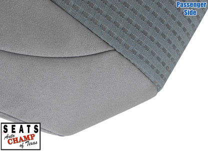 gray steel titanium cloth seat bottom passenger titan
