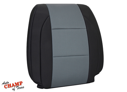 oem style nissan titan driver back cloth seat cover black gray gray stitching