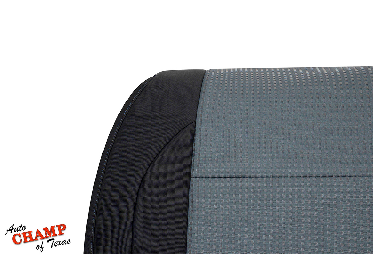 black gray cloth seat cover replacement driver back nissan titan with gray stitch