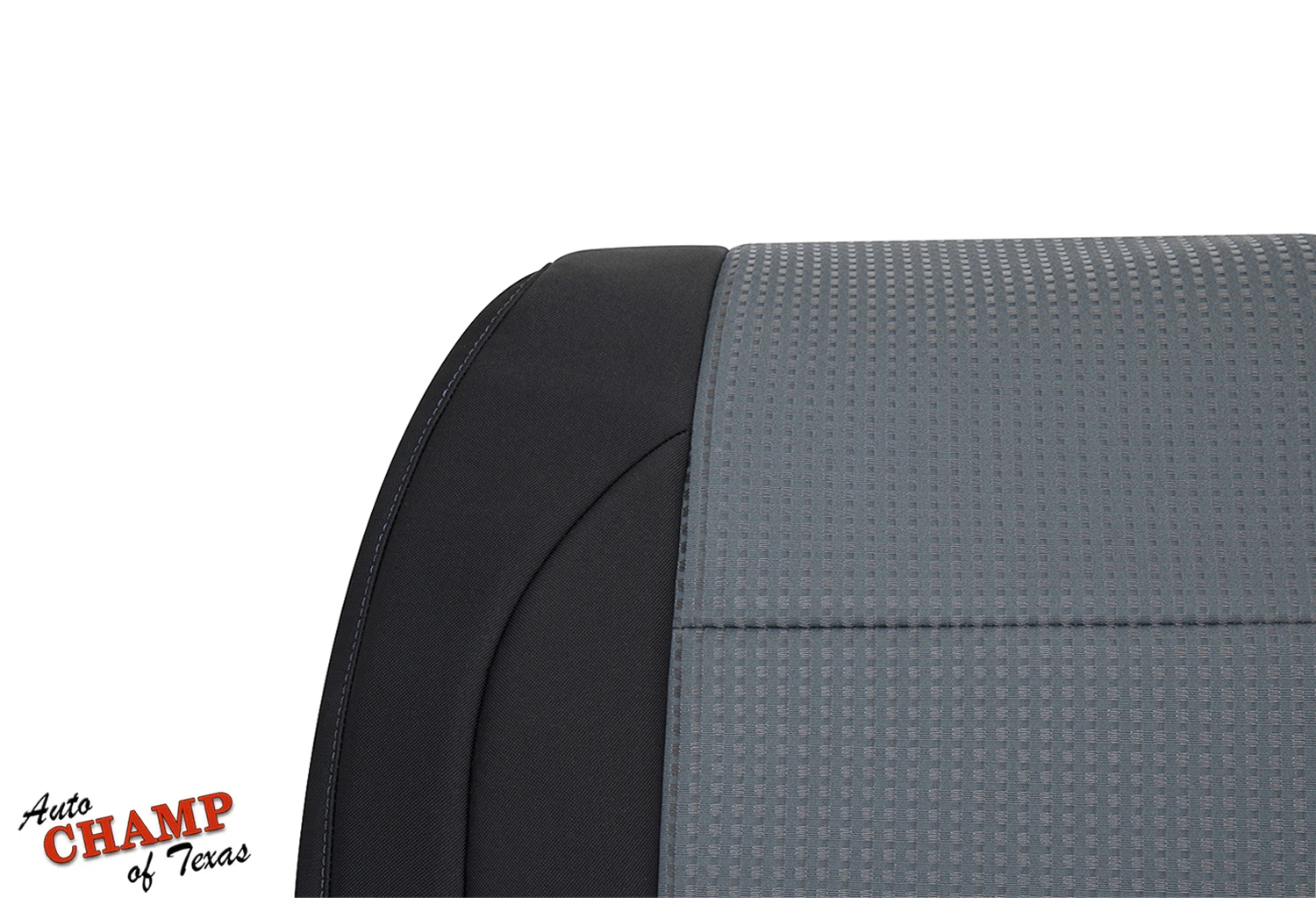black gray cloth seat cover replacement driver back nissan titan with gray stitch