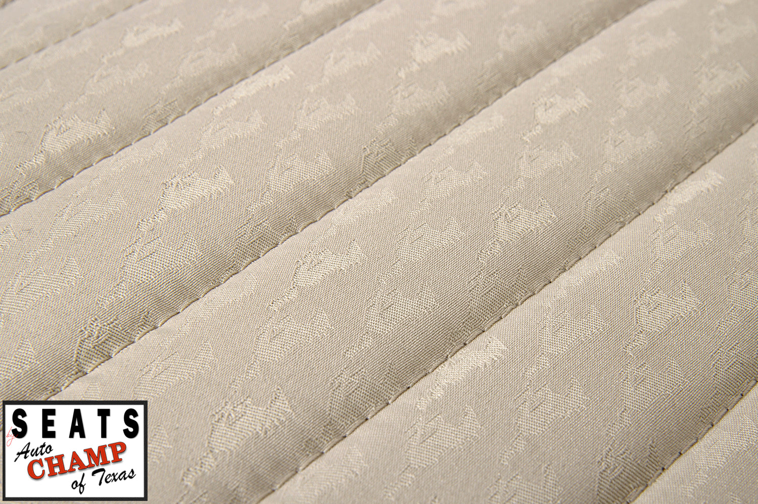 mustang seat cover tan embossed pattern