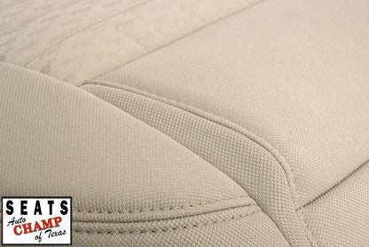 mustang seat cover stitching tan cloth driver bottom