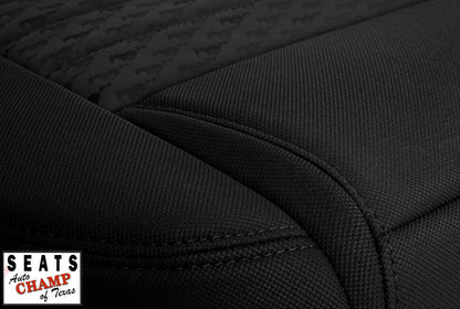 mustang gt seat cover 2005 2006 2007 2008 black cloth corner stitching detail driver side auto champ of texas