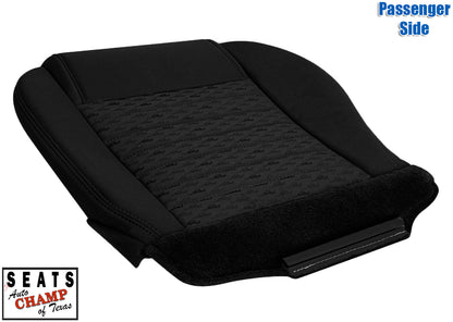 black passenger seat bottom mustang cloth cover 2005 2006 2007 2008 textured detail auto champ of texas