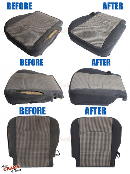 2005-2021 Nissan Frontier Extended-Cab Driver Side Bottom Cloth Seat Cover Gray