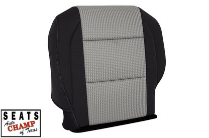 driver black gray seat cover titan 2008 2015 cloth stitched