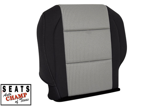 driver black gray seat cover titan 2008 2015 cloth stitched