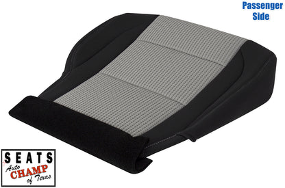 titan 2008 2015 passenger cloth seat cover black gray stitch