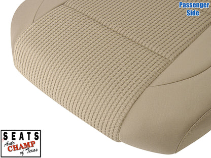 cloth seat cover titan tan 2008 2015 passenger nissan oem