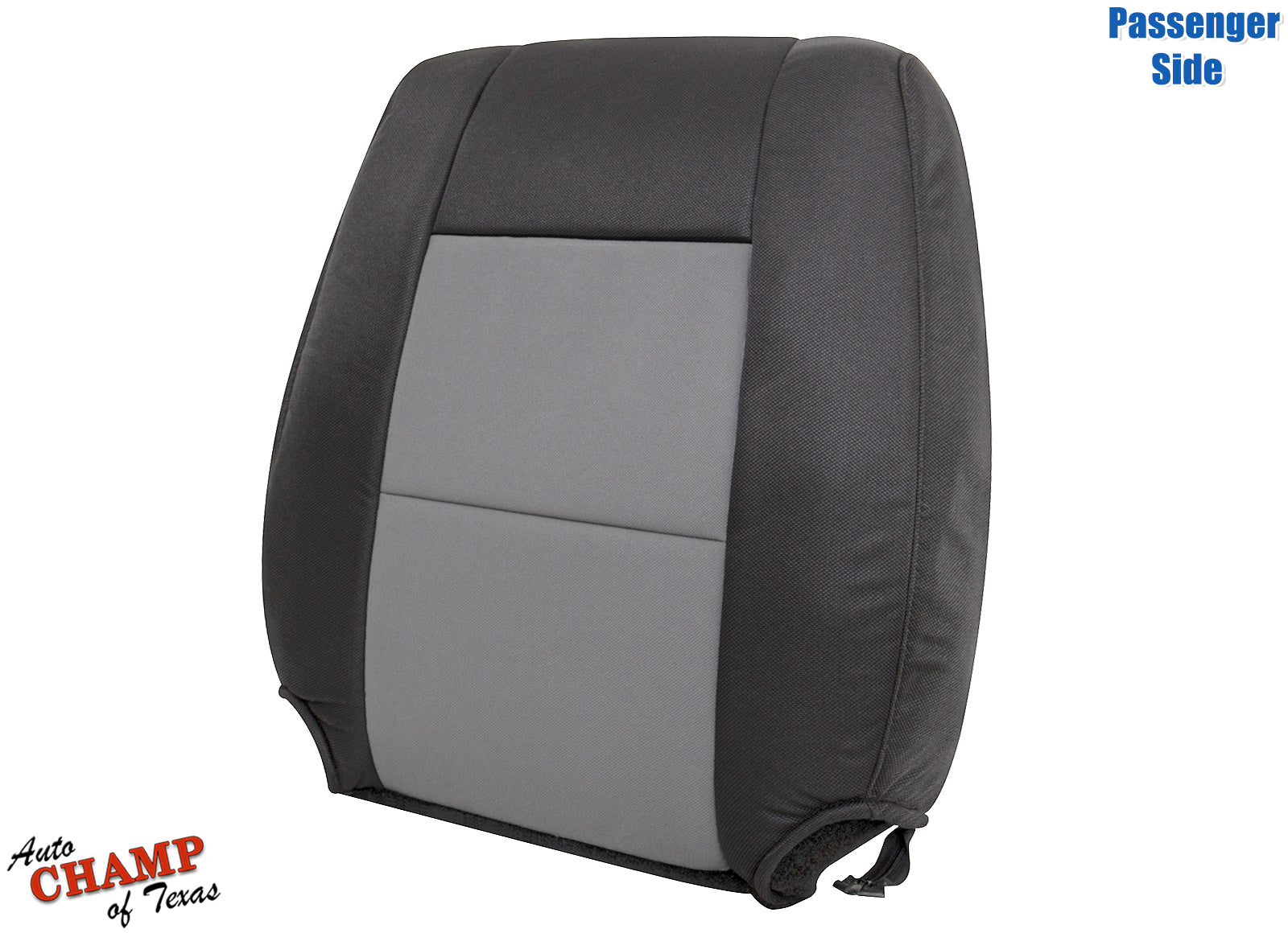 2010-2011 Ford Ranger passenger seat cover black and gray side view