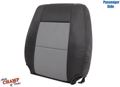 2010-2011 Ford Ranger passenger seat cover black and gray side view