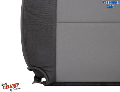 2010-2011 Ford Ranger passenger seat cover black and gray bottom close-up