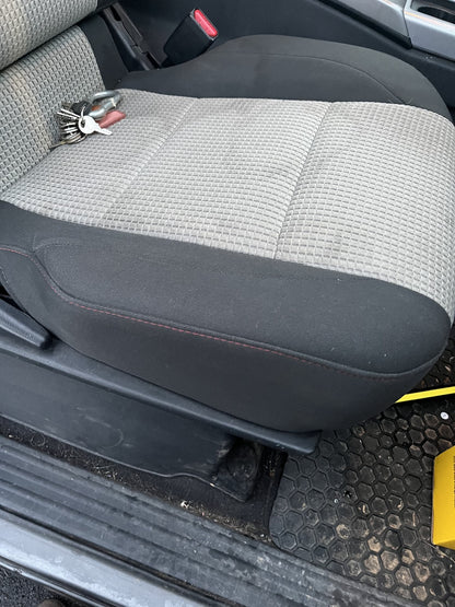 titan seat cloth black gray driver 2008 2015 oem fit