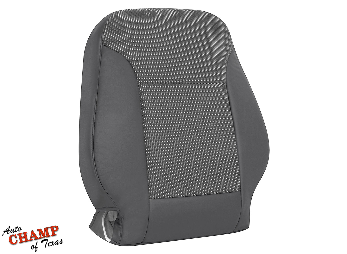 2003–2015 Chevy Malibu Driver Side Lean Back Cloth and Leather Seat Cover Dark Gray