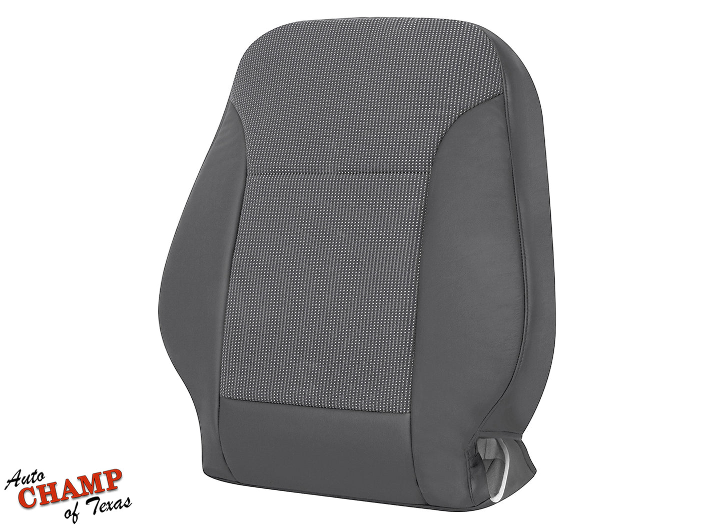 2003–2015 Chevy Malibu Driver Side Lean Back Cloth and Leather Seat Cover Dark Gray