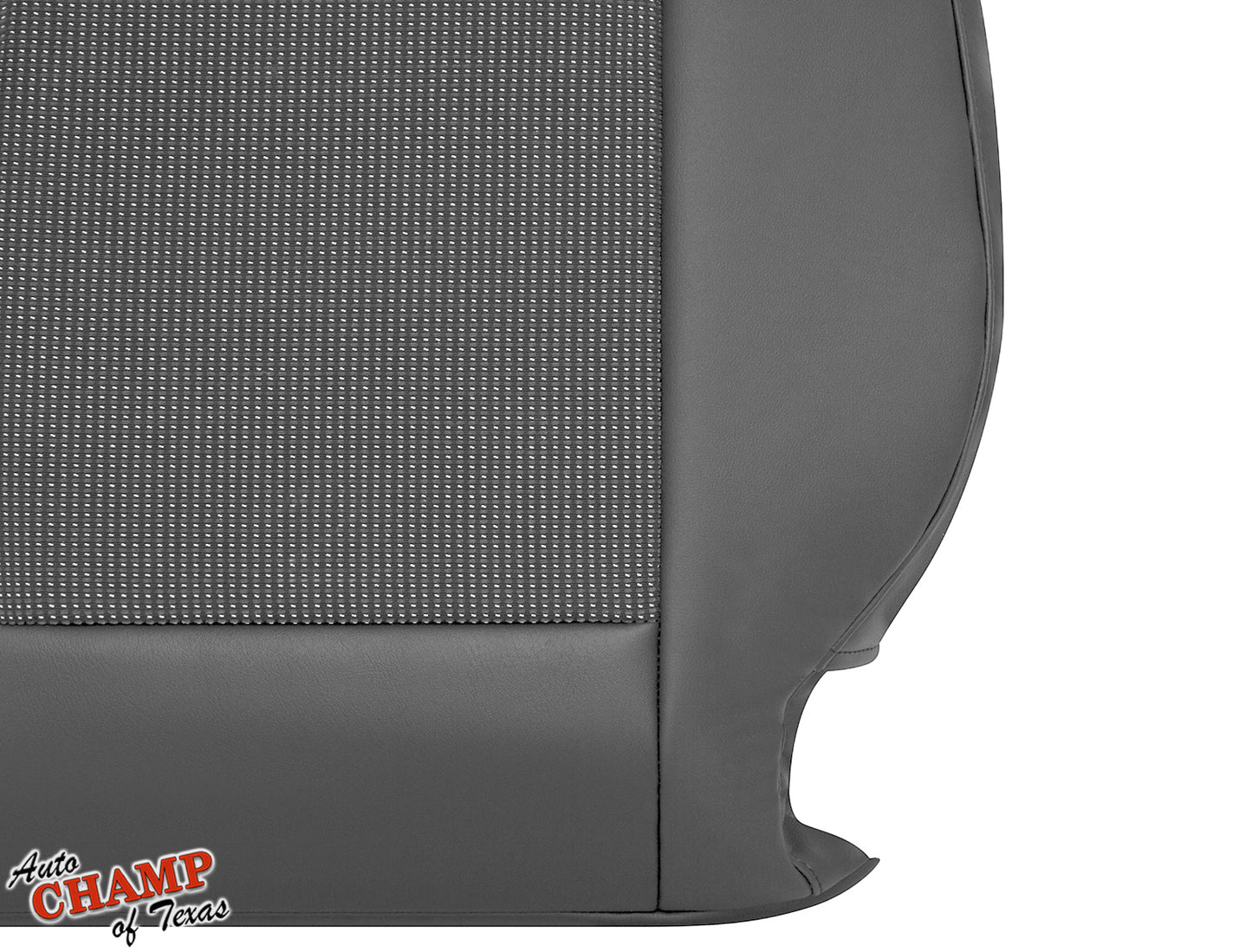2003–2015 Chevy Malibu Driver Side Lean Back Cloth and Leather Seat Cover Dark Gray