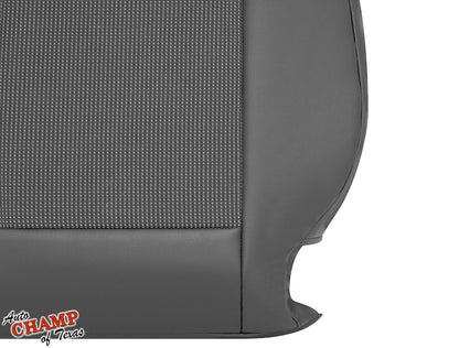 2003–2015 Chevy Malibu Driver Side Lean Back Cloth and Leather Seat Cover Dark Gray