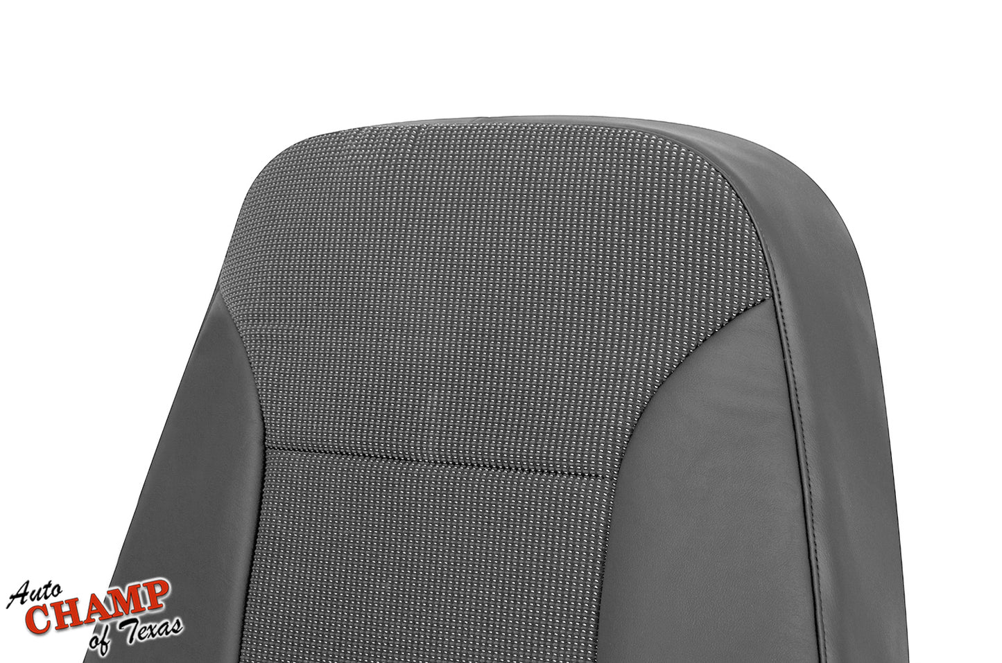 2003–2015 Chevy Malibu Driver Side Lean Back Cloth and Leather Seat Cover Dark Gray
