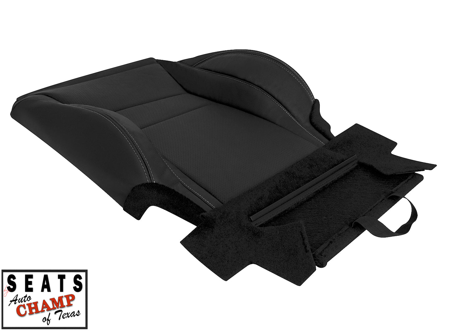 2013–2017 Honda Accord 4-Door Driver Lean Back Leather Seat Cover Black