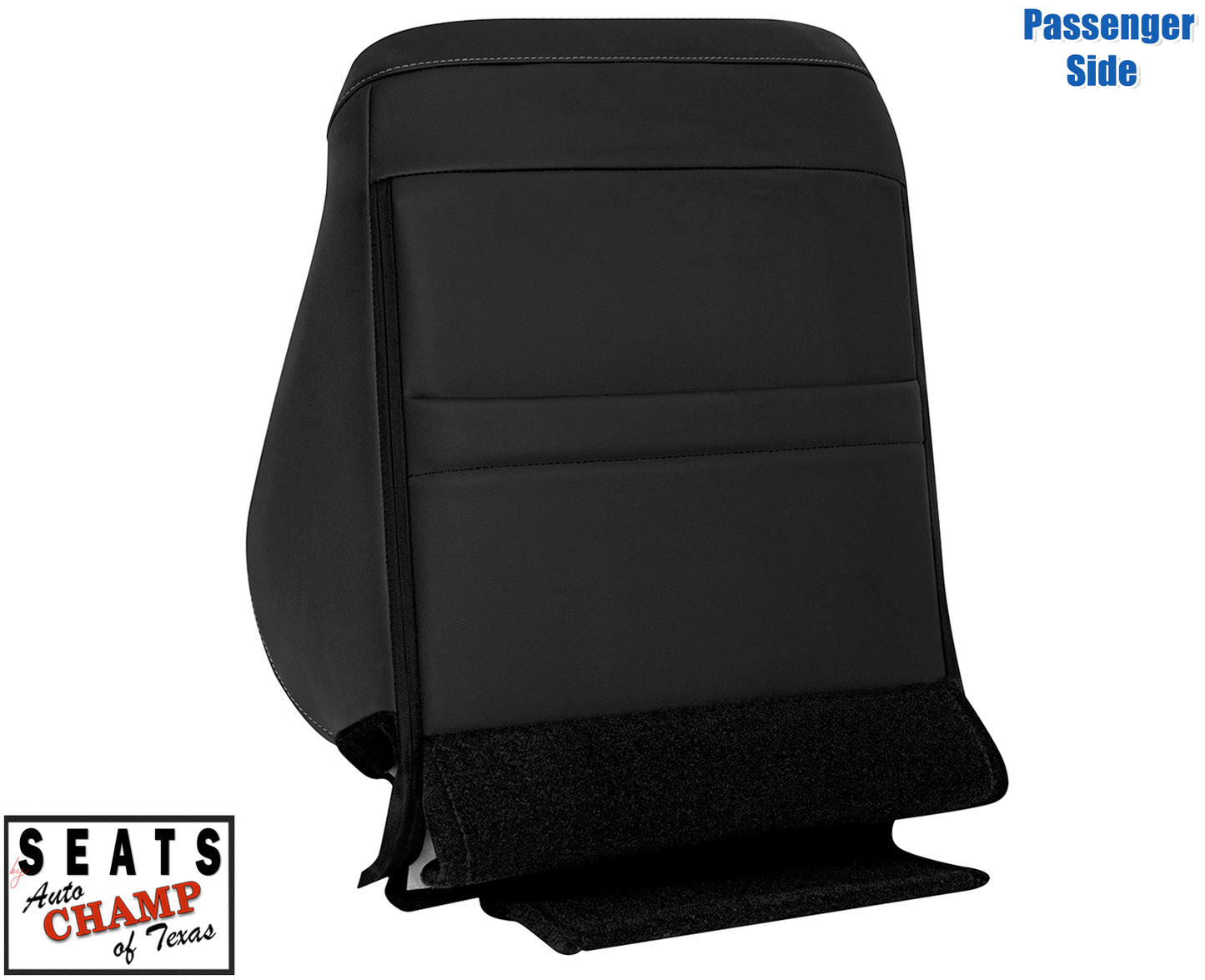2013–2017 Honda Accord 4-Door Passenger Lean Back Leather Seat Cover Black