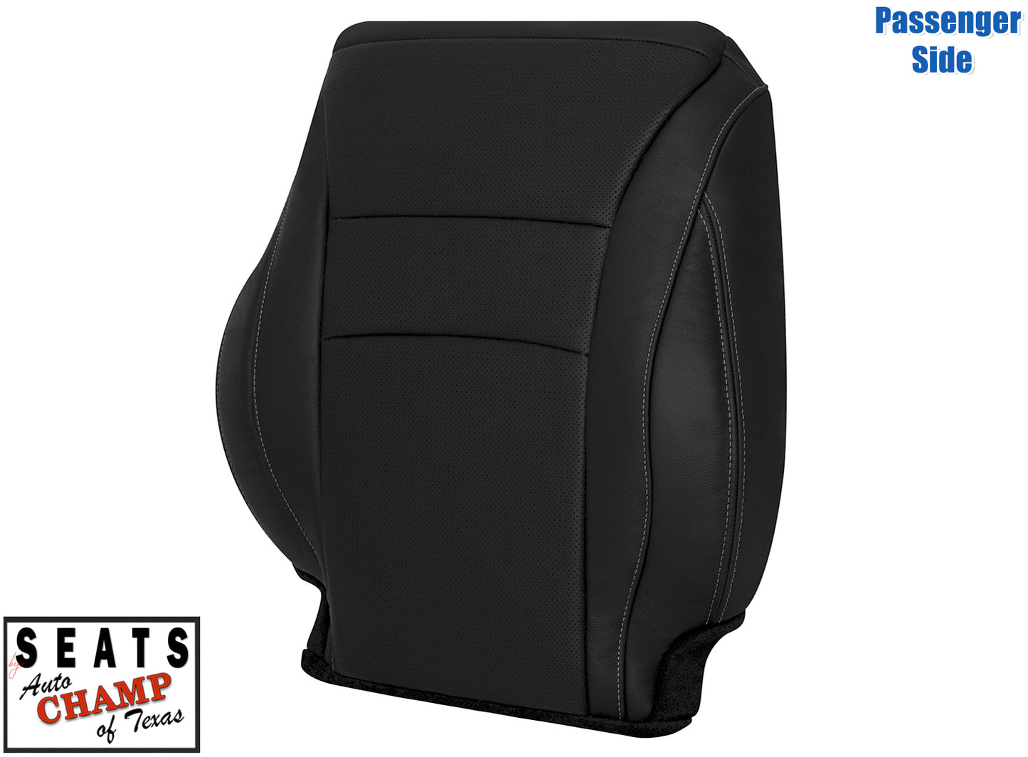 2013–2017 Honda Accord 4-Door Passenger Lean Back Leather Seat Cover Black