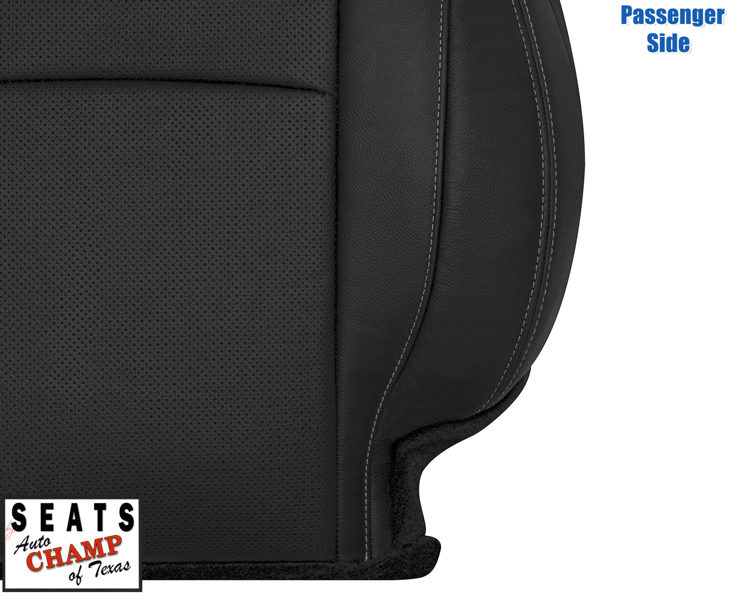 2013–2017 Honda Accord 4-Door Passenger Lean Back Leather Seat Cover Black