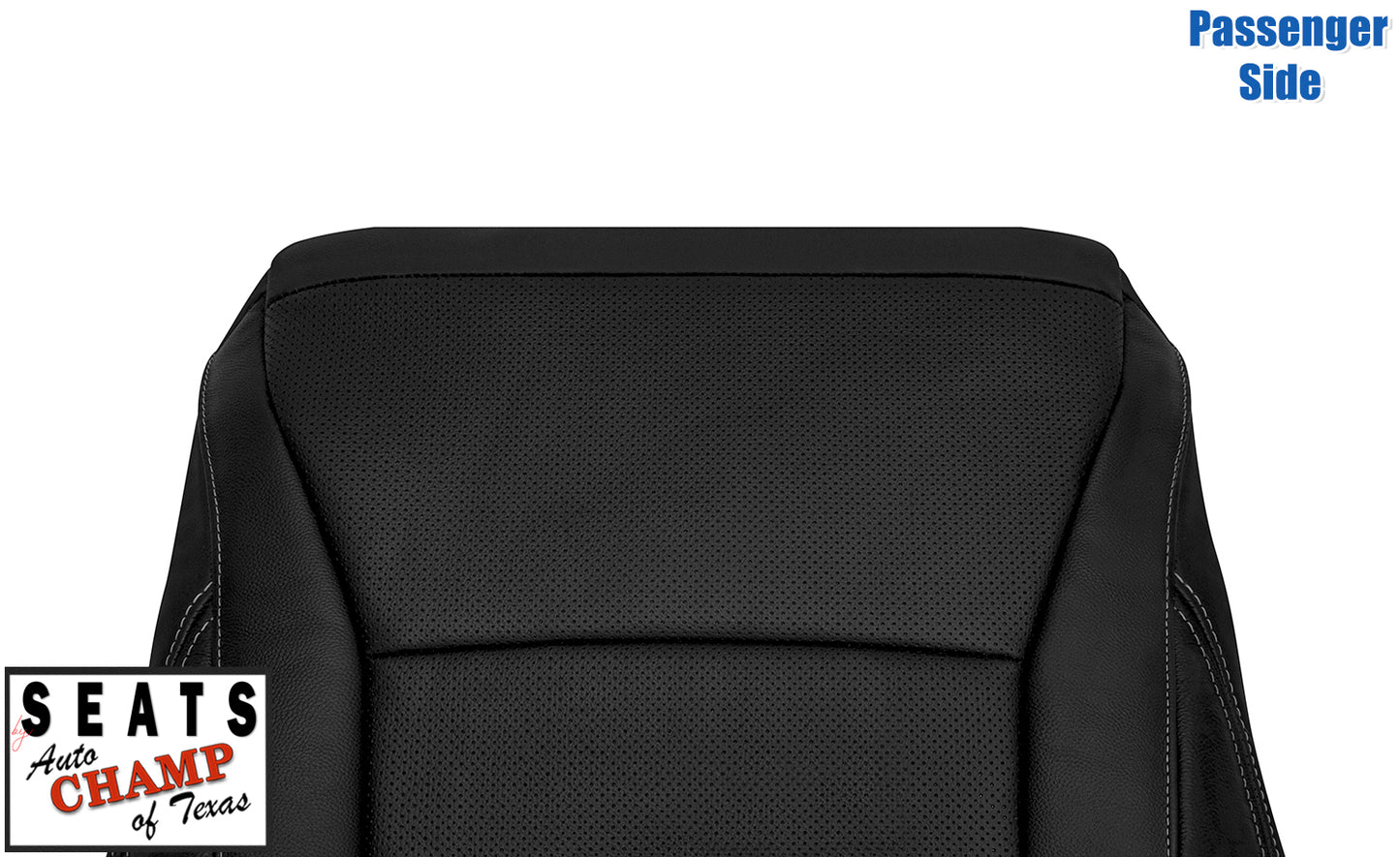 2013–2017 Honda Accord 4-Door Passenger Lean Back Leather Seat Cover Black