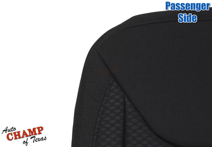 2013 2014 2015 2016 2017 jeep wrangler bottom cloth seat cover black backrest corner view