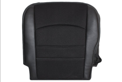 2013–2018 Dodge Ram 1500 Sport Driver Side Bottom Cloth Leather Seat Cover Black