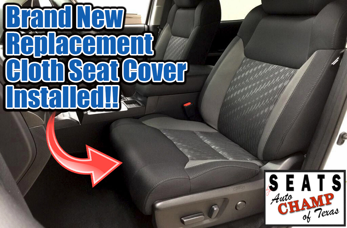 black cloth panel tundra seat lean back oem 2021