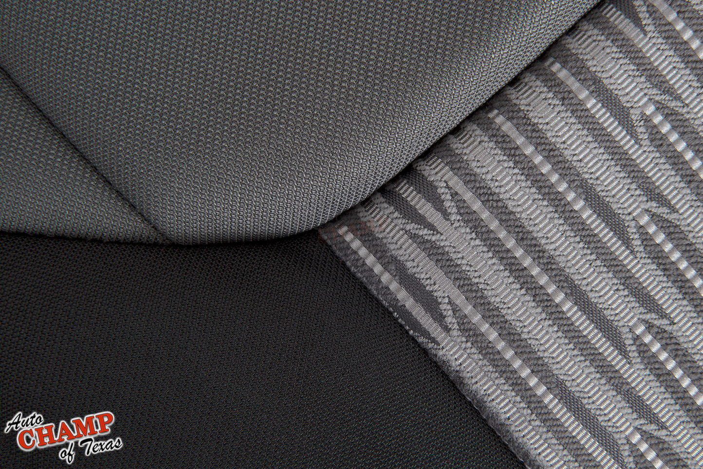 2014 2021 toyota tundra cloth seat cover gray stitching closeup