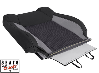 lean back seat panel black cloth tundra 14 21
