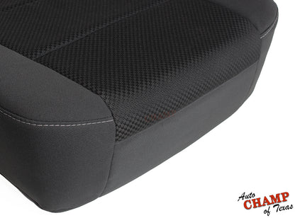 2015 2016 2017 2018 2019 gmc sierra driver seat cover black cloth edge view