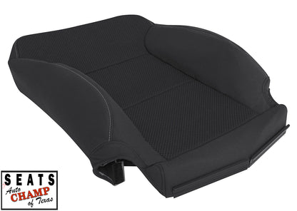 2015 2019 gmc sierra 1500 driver side bottom seat cover cloth black cushion angle view