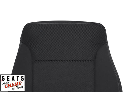 2015 2019 gmc sierra 1500 driver side lean back cloth seat cover jet black