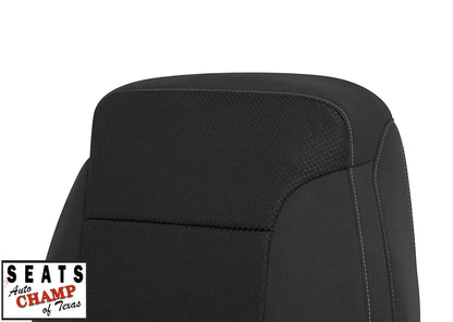 2015 2019 gmc sierra 1500 driver side lean back seat cover jet black cloth