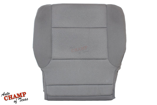 Alternative Text (alt text): 2014 2019 gmc driver bottom seat cover ash gray cloth flat