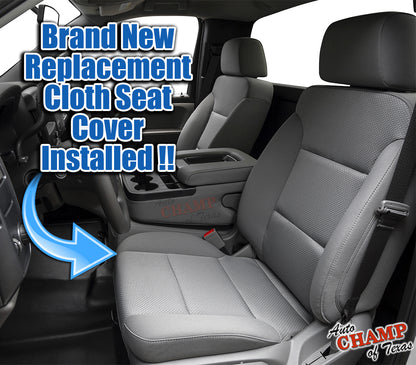 chevy silverado gray driver seat base bottom cloth cover