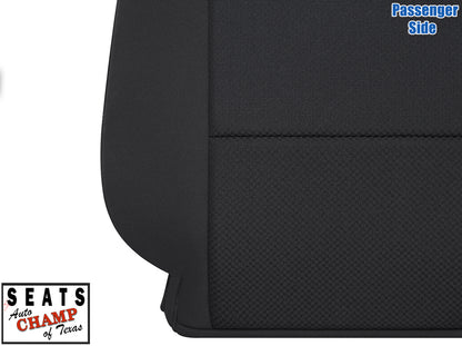 passenger side lean back seat cover jet black