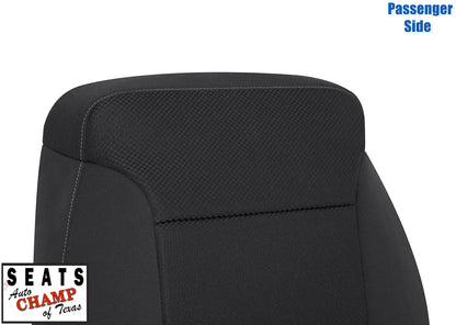 gmc sierra 2015 2019 passenger seat cover jet black lean back cloth