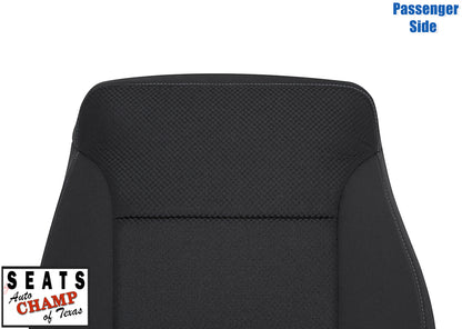 passenger side lean back cloth seat silverado black