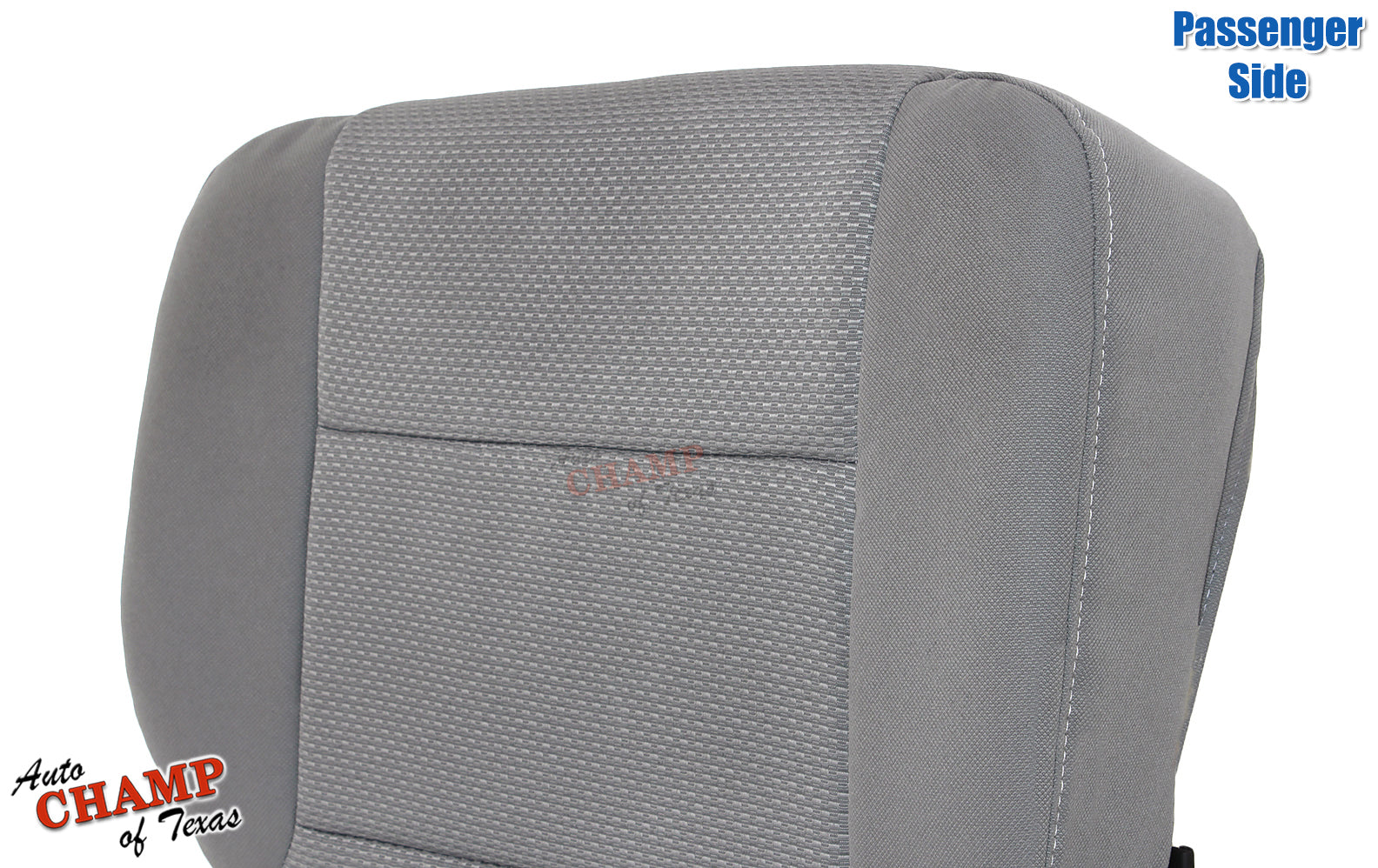2014 2019 gmc passenger seat cover backrest ash gray angled view