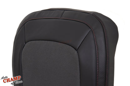 gmc canyon driver backrest seat cover closeup black gray