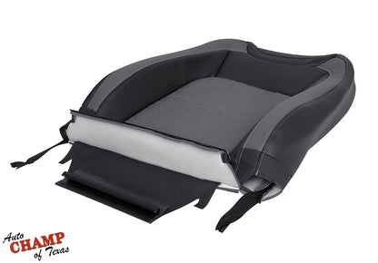 replacement driver lean back seat cover chevy colorado lt ls zr2 black gray
