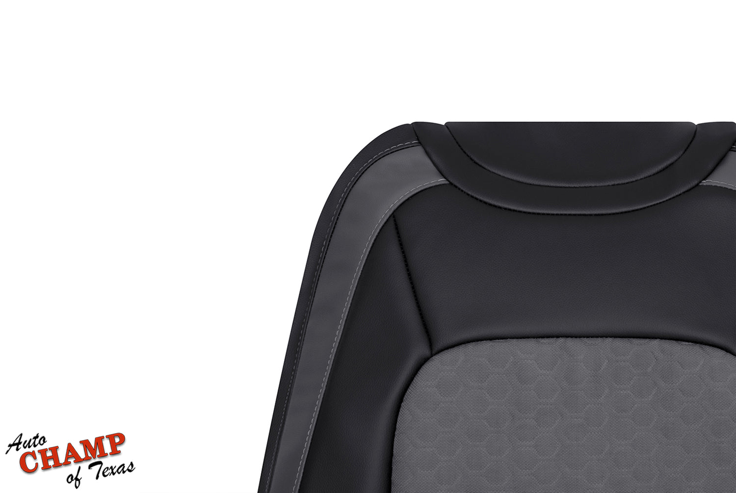 replacement chevy colorado driver lean back seat cover cloth black dark gray