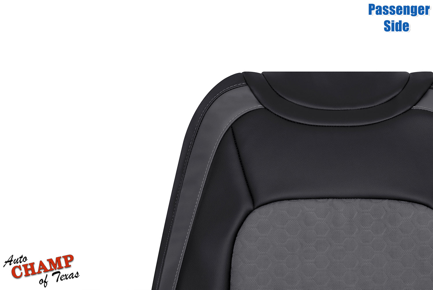 factory original style chevy colorado passenger lean back seat cover black and dark gray