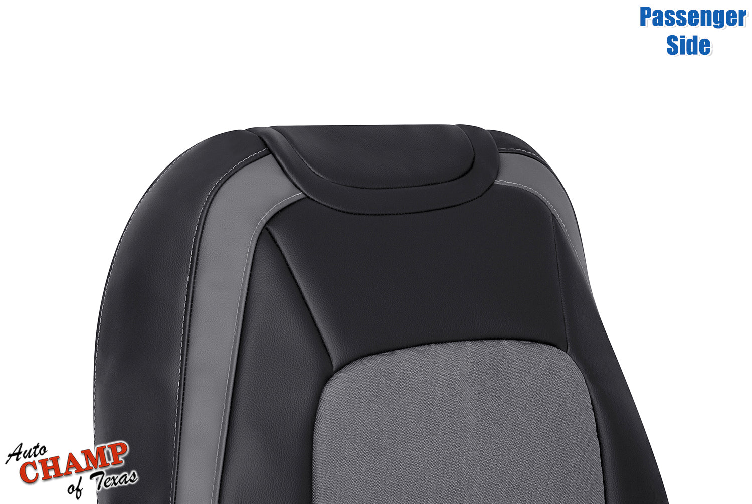 chevy colorado z71 passenger side lean back installed seat cover black dark gray