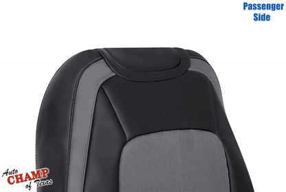 chevy colorado z71 passenger side lean back installed seat cover black dark gray
